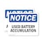 Signmission Used Battery Accumulation, 10 in W x Rectangle, Vinyl Decal OS-2PACK-NS-D-710-L-18824 - alternate 1